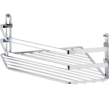 Полка в ванную TEKNO-TEL угловая, 1 ярус, 20x20x10 хром ES077