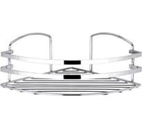 Полка в ванную TEKNO-TEL  угловая, 1 ярус, 24x24x17 нерж.сталь матовый LM007SSM