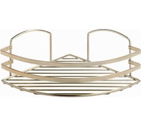 Полка в ванную TEKNO-TEL угловая, 1 ярус, 24x24x17 золотистый LM007G