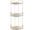 Полка в ванную TEKNO-TEL угловая, 3 яруса, 24x24x62 золотистый LM009G 1