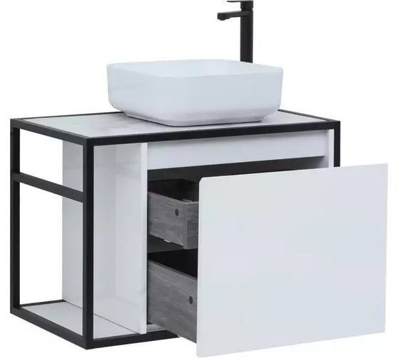 Тумба Aquanet Nova Lite LOFT 75 R, белый глянец 00261649