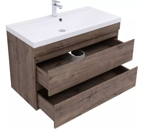 Тумба Нота new 100 цв.дуб веллингтон табак (334194) Aquanet 00334194