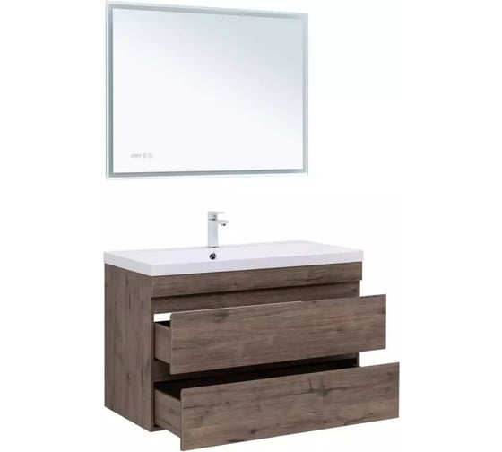 Тумба Нота new 100 цв.дуб веллингтон табак (334194) Aquanet 00334194