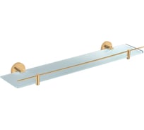 Полочка настенная стеклянная с ограничителем RavSlezak, цвет золотистый крацованный COA0900/60ZK