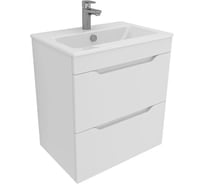 Тумба Aquanet Практика 60 2 ящика, белый матовый 330457 00330457