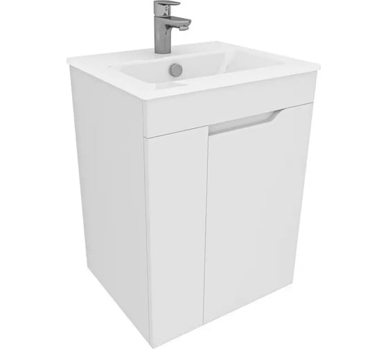 Тумба Aquanet Практика 50 белый матовый 330451 00330451 1