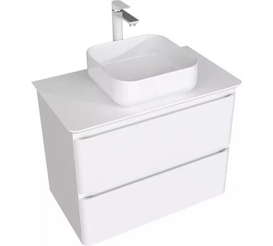 Тумба Aquanet Эмбер 80 2 ящика, белый матовый 330467 00330467