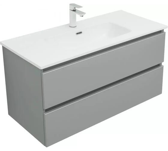 Тумба Aquanet Вега 100 2 ящика, мисти грин 329599 00329599