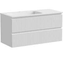 Тумба подвесная Sancos Snob T левая, 995x445x500 мм, c двумя ящиками оснащенными доводчиками, Bianco SNT100LW