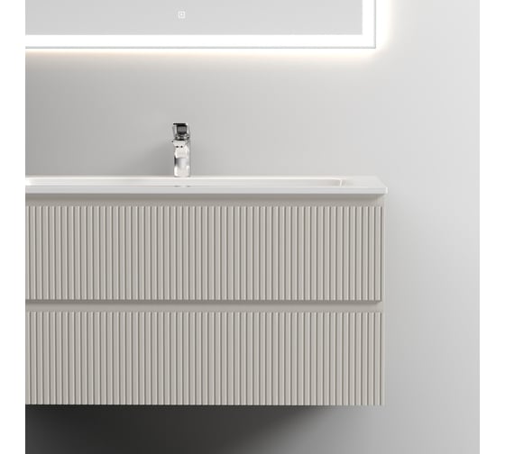 Тумба подвесная Sancos Snob T левая, 995x445x500 мм, c двумя ящиками оснащенными доводчиками, Beige Soft SNT100LCE