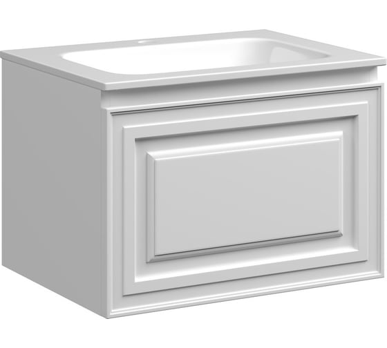 Тумба подвесная Sancos Very 590x445x406 мм, c одним ящиком оснащенным доводчиками, Bianco VR60W 1