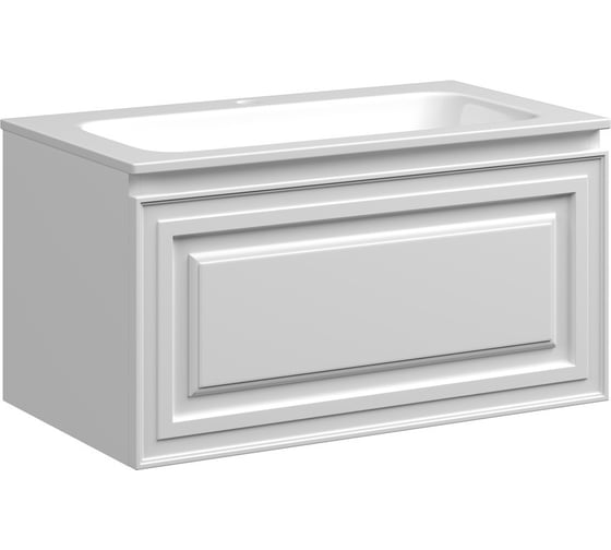 Тумба подвесная Sancos Very 790x445x406, c одним ящиком оснащенным доводчиками, Bianco VR80W