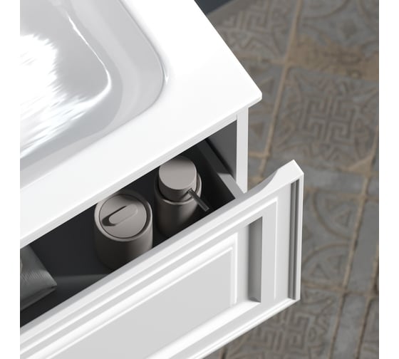 Тумба подвесная Sancos Very 790x445x406, c одним ящиком оснащенным доводчиками, Bianco VR80W