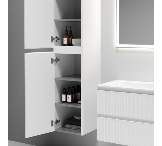 Шкаф-пенал подвесной Sancos Snob T Bianco, 350x350x1650 мм PSNT35W