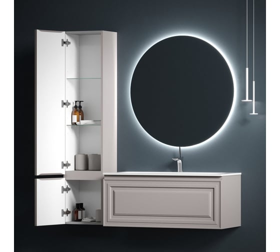 Шкаф-пенал подвесной Sancos Very левый, Doha Soft, 350x300x1600 мм PVR35LSM
