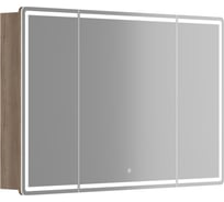 Зеркальный шкаф для ванной комнаты Sancos Mirror 1190x150x740 мм, с LED подсветкой, цвет дуб галифакс натуральный MI120EG