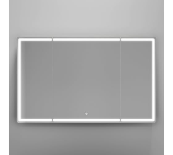 Зеркальный шкаф для ванной комнаты Sancos Mirror 1190x150x740 мм, с LED подсветкой, цвет дуб галифакс натуральный MI120EG