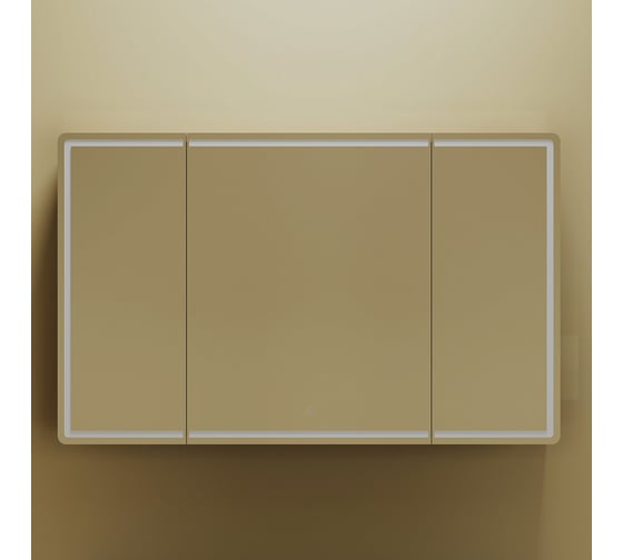 Зеркальный шкаф для ванной комнаты Sancos Mirror 1190x150x740 мм, с LED подсветкой, цвет дуб чарльстон MI120ECH