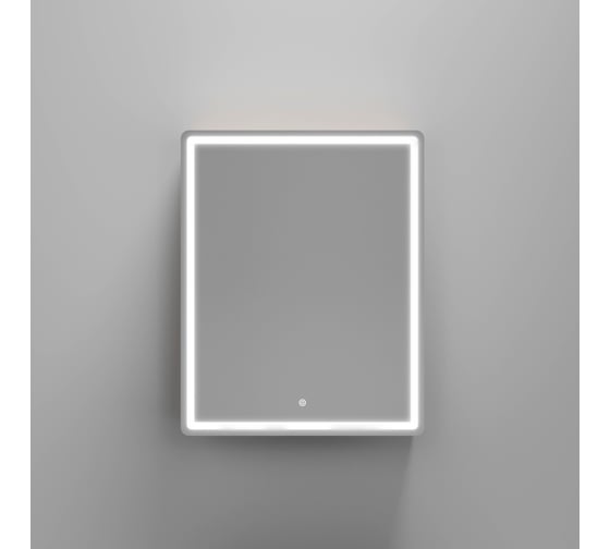 Зеркальный шкаф для ванной комнаты Sancos Mirror 590x150x740 мм, с LED подсветкой, цвет дуб галифакс натуральный MI60EG