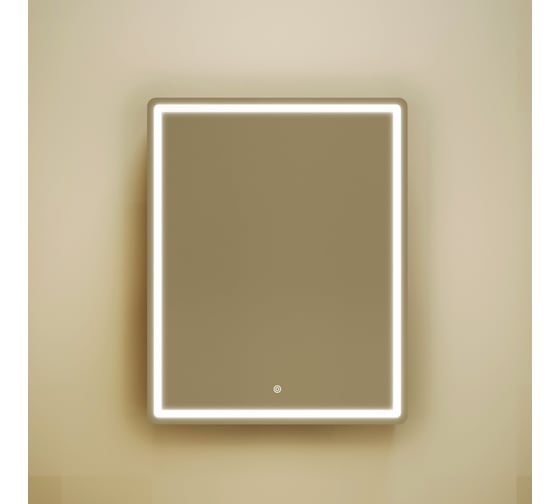 Зеркальный шкаф для ванной комнаты Sancos Mirror 590x150x740 мм, с LED подсветкой, цвет дуб чарльстон MI60ECH
