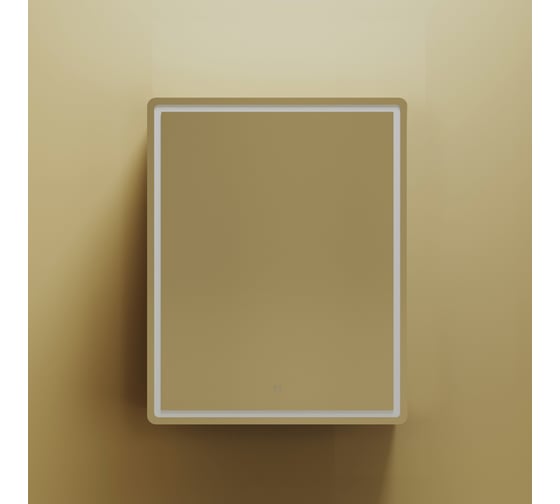 Зеркальный шкаф для ванной комнаты Sancos Mirror 590x150x740 мм, с LED подсветкой, цвет дуб чарльстон MI60ECH