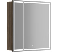 Зеркальный шкаф для ванной комнаты Sancos Mirror 790x150x740 мм, с LED подсветкой, цвет дуб чарльстон MI80ECH