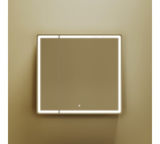 Зеркальный шкаф для ванной комнаты Sancos Mirror 790x150x740 мм, с LED подсветкой, цвет дуб чарльстон MI80ECH