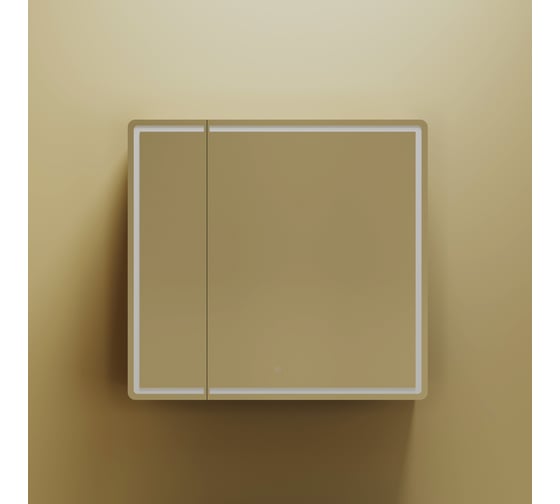 Зеркальный шкаф для ванной комнаты Sancos Mirror 790x150x740 мм, с LED подсветкой, цвет дуб чарльстон MI80ECH
