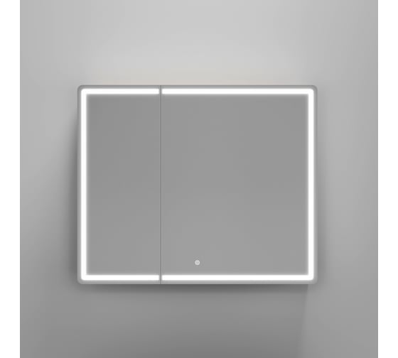 Зеркальный шкаф для ванной комнаты Sancos Mirror 890x150x740 мм, с LED подсветкой, цвет дуб галифакс натуральный MI90EG
