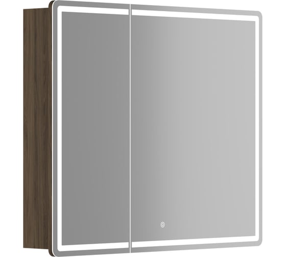 Зеркальный шкаф для ванной комнаты Sancos Mirror 890x150x740 мм, с LED подсветкой, цвет дуб чарльстон MI90ECH 1