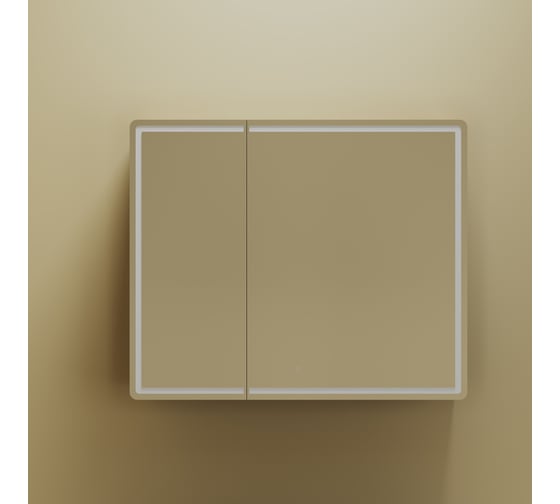 Зеркальный шкаф для ванной комнаты Sancos Mirror 890x150x740 мм, с LED подсветкой, цвет дуб чарльстон MI90ECH