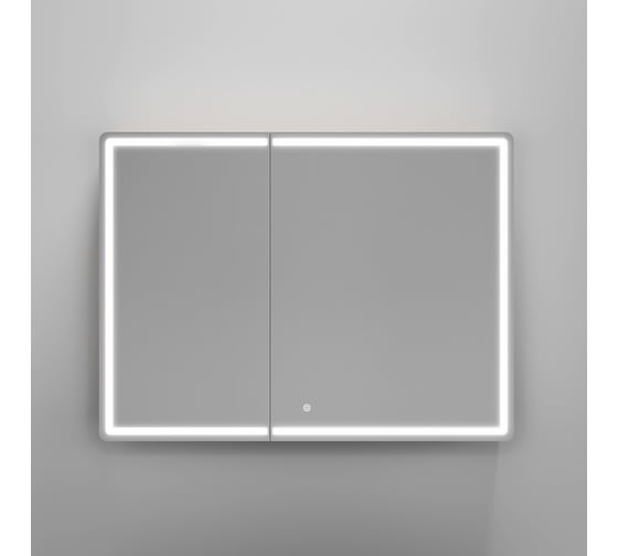 Зеркальный шкаф для ванной комнаты Sancos Mirror 990x150x740 мм, с LED подсветкой, цвет дуб галифакс натуральный MI100EG