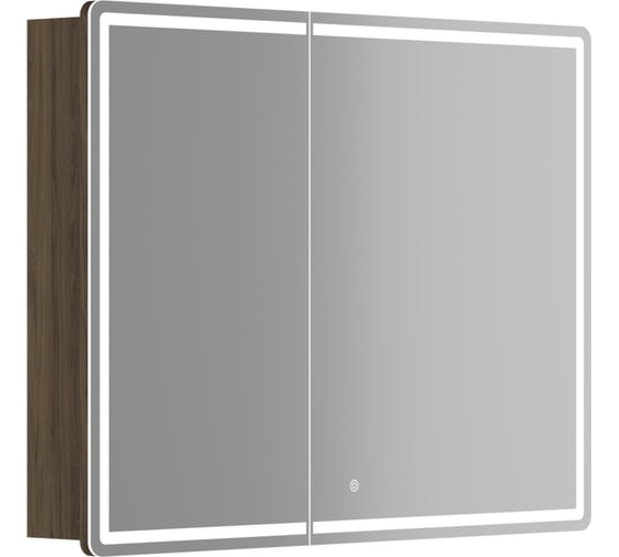 Зеркальный шкаф для ванной комнаты Sancos Mirror 990x150x740 мм, с LED подсветкой, цвет дуб чарльстон MI100ECH 1