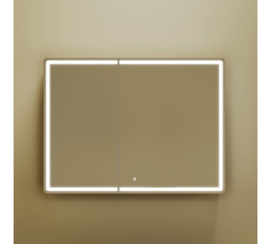 Зеркальный шкаф для ванной комнаты Sancos Mirror 990x150x740 мм, с LED подсветкой, цвет дуб чарльстон MI100ECH