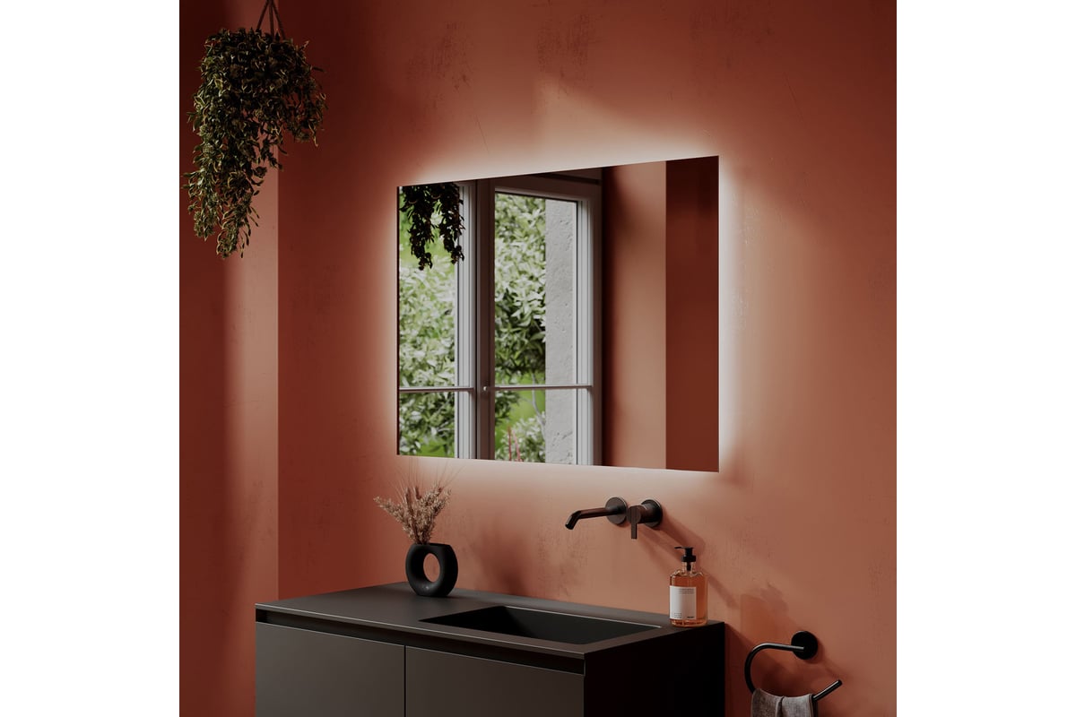 Зеркало для ванной комнаты Sancos SQUARE 1000x700 мм, с подсветкой ...