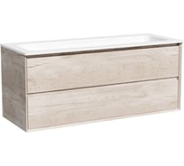 Тумба подвесная Sancos Marmi 2.0 1195x445x520 мм, c двумя ящиками, оснащенными доводчиками скрытого монтажа, цвет дуб галифакс натуральный MR2.0120EG