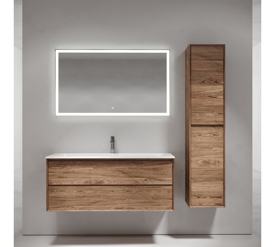 Тумба подвесная Sancos Marmi 2.0 1195x445x520 мм, c двумя ящиками, оснащенными доводчиками скрытого монтажа, цвет дуб чарльстон MR2.0120ECH