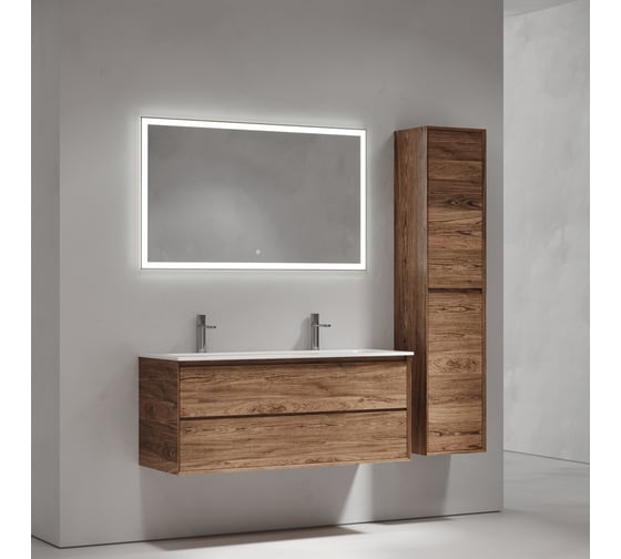 Тумба подвесная Sancos Marmi 2.0 1195x445x520 мм, c двумя ящиками, оснащенными доводчиками скрытого монтажа, цвет дуб чарльстон MR2.0120ECH