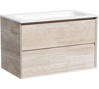 Тумба подвесная Sancos Marmi 2.0 790x445x520 мм, c двумя ящиками, оснащенными доводчиками скрытого монтажа, цвет дуб галифакс натуральный MR2.080EG
