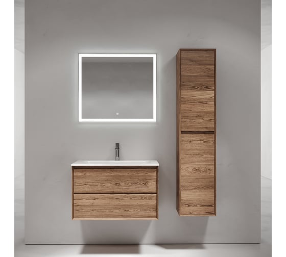 Тумба подвесная Sancos Marmi 2.0 790x445x520 мм, c двумя ящиками, оснащенными доводчиками скрытого монтажа, цвет дуб чарльстон MR2.080ECH