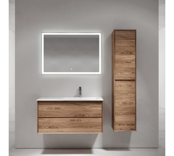 Тумба подвесная Sancos Marmi 2.0 правая, 995x445x520 мм, c двумя ящиками, оснащенными доводчиками скрытого монтажа, цвет дуб чарльстон MR2.0100RECH