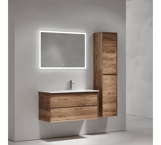 Тумба подвесная Sancos Marmi 2.0 правая, 995x445x520 мм, c двумя ящиками, оснащенными доводчиками скрытого монтажа, цвет дуб чарльстон MR2.0100RECH