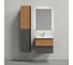 Подвесная тумба Sancos Delta 590x445x500, c двумя ящиками оснащенными доводчиками, дуб красный/графит DL60GR 3