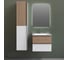 Подвесная тумба Sancos Delta 590x445x500, c двумя ящиками оснащенными доводчиками, дуб светлый/белый DL60W 3