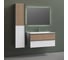 Подвесная тумба Sancos Delta 995x445x500, c двумя ящиками оснащенными доводчиками, дуб светлый/белый DL100W 3