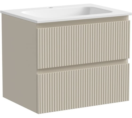 Подвесная тумба Sancos Snob T 590x445x500, c двумя ящиками оснащенными доводчиками, Beige Soft SNT60CE 1