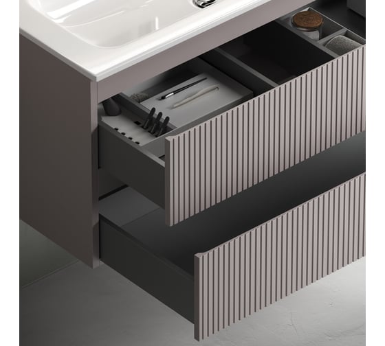 Подвесная тумба Sancos Snob T 590x445x500, c двумя ящиками оснащенными доводчиками, Doha Soft SNT60SM