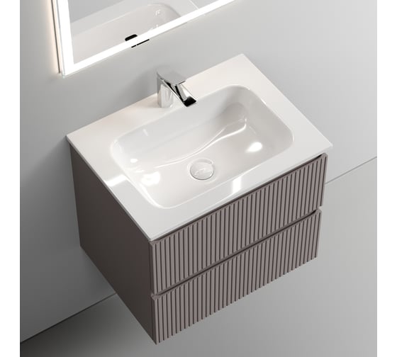 Подвесная тумба Sancos Snob T 590x445x500, c двумя ящиками оснащенными доводчиками, Doha Soft SNT60SM