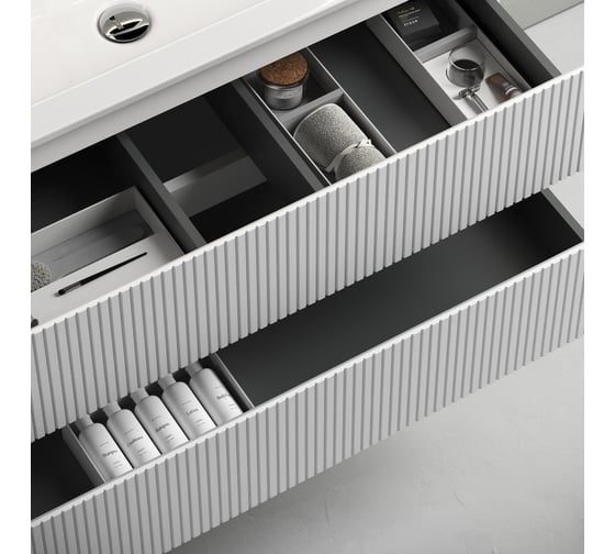 Подвесная тумба Sancos Snob T 790x445x500, c двумя ящиками оснащенными доводчиками, Bianco SNT80W