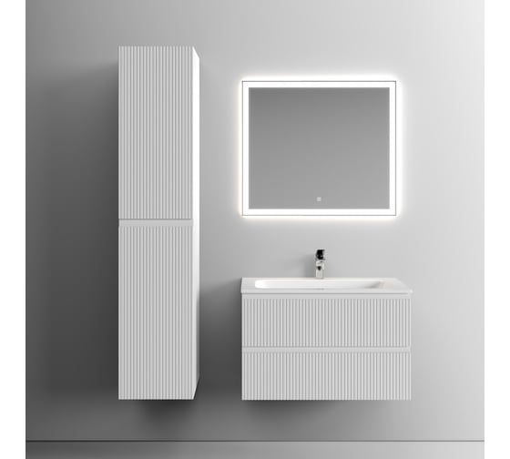 Подвесная тумба Sancos Snob T 790x445x500, c двумя ящиками оснащенными доводчиками, Bianco SNT80W